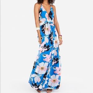 Express Strappy lace-up cit-out maxi dress